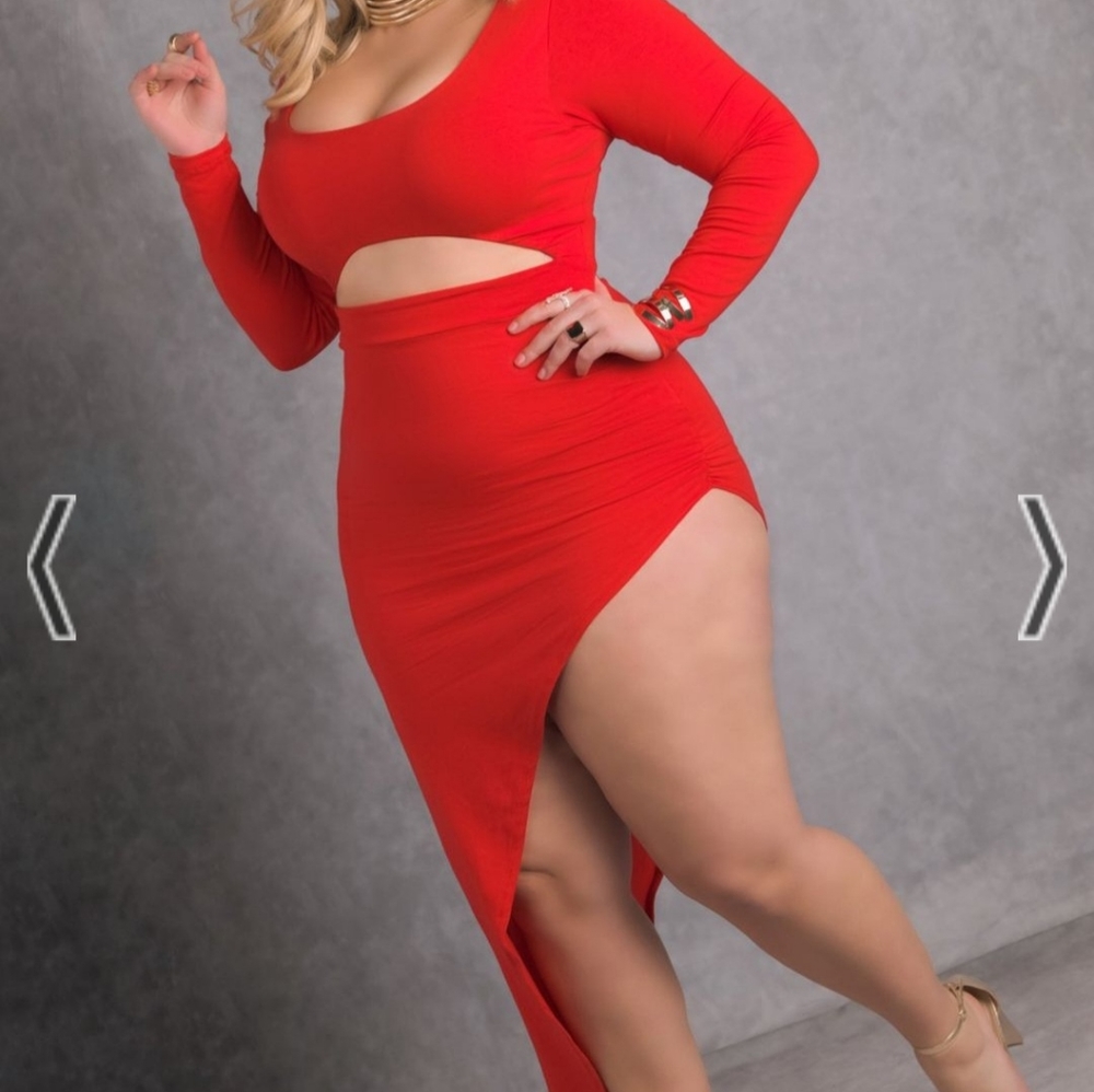 Rebdolls plus size red dress 5x